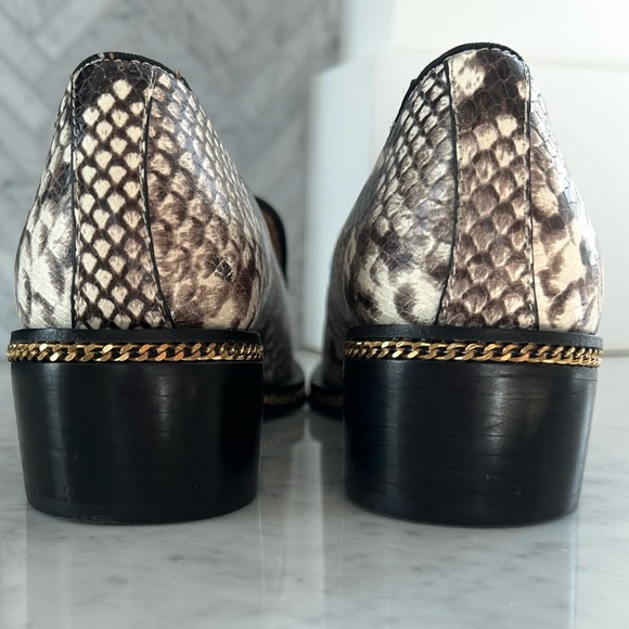 TORY BURCH Freya Mid-Heel Snake Skin Loafer SIZE 8 - Picture 8 of 12